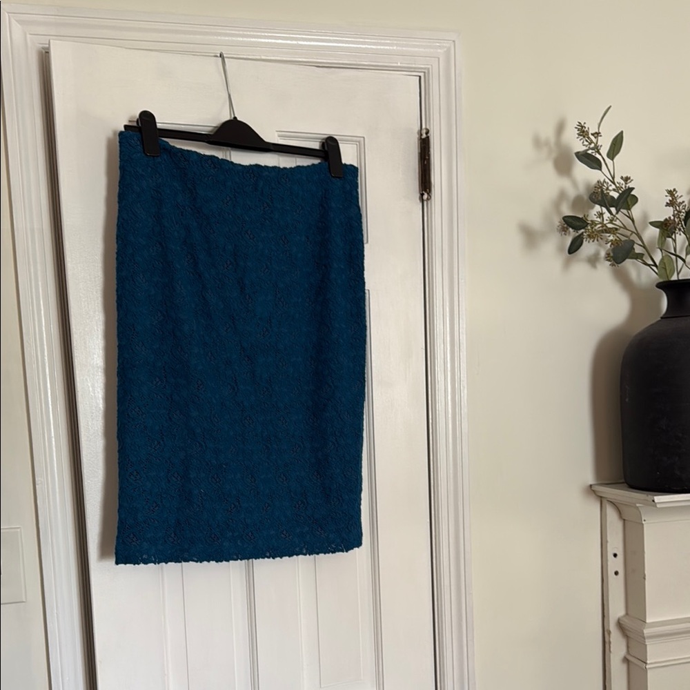 Moulinette Soeurs Blue Pencil Skirt Knee-Length Work